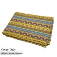 thumbnail image 5 of Aztec Floor Pillow Lounger Cover, Traditional Classic Tribal Style Folk Motif Sun Mexican Culture Image, Nap Mat Printed Fabric Case for 5 Pillows, 88" x 36", Multicolor, by Ambesonne, 5 of 5