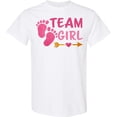 thumbnail image 3 of Inktastic Team Girl Pink Footprints and Arrow T-Shirt, 3 of 5