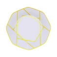 thumbnail image 4 of Balsa Circle 10 Octagon 8" White Disposable Salad Plastic Plates Gold Geometric Design Event Wedding Party Tableware, 4 of 8