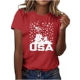 thumbnail image 7 of Youyipin womens tops USA spring fashion Shirt for Women 4th of July Shirts American Flag T-Shirt Patriotic graphic tees for women, 7 of 7