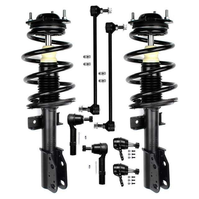 LSAILON Kit de Suspension et de Verrouillage de Viration Inclut Ressort de Vérin avant Assemblage Barre Stabilisatrice Embout de Tige de Liaison Rotule Compatible pour 2008-2016 pour Buick Enclave 2009-2016 pour Chevy Traverse