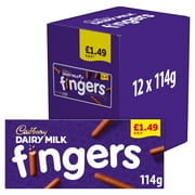 Cadbury Dairy Milk Fingers Chocolate Covered Biscuits 114g (pack of 12)