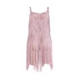 thumbnail image 4 of VISgogo Vestido con flecos para mujer, vestidos sin mangas con cuello en U de color sólido, ropa de playa hueca, S/ M/ L/ XL VISgogo moda, 4 of 7