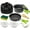 Green, variant on 7Pcs Camping Pan Set - Backpack Cookware Pot and Pans Set, Survival Cooking Kit for Hiking, Picnic