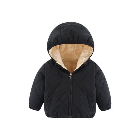 Kids Baby Girls Winter Coat,Little Boys Girls Puffer Coat Hooded Jackets with Pockets Zipper Up Down Coats for Baby Kids Outerwear Coats Baby Winter Clothes