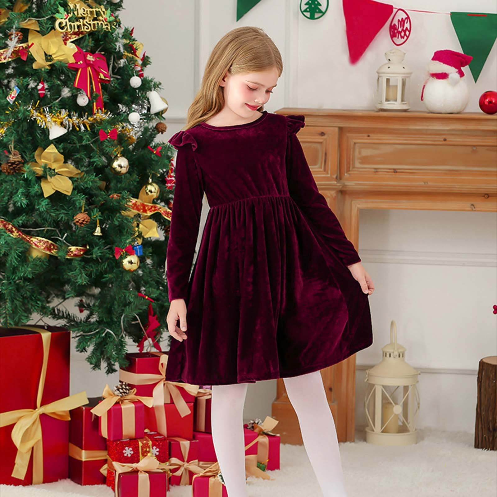 smocked nativity christmas dress Bishops are designed to LOV by Westside Dark Size:3 - 4 Year Linen-DW