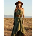 thumbnail image 3 of Maikun Women Wide Belts for Ladies Thick Suede Belt with Gold Buckle Brown Belt for Women, 3 of 5