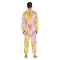 thumbnail image 5 of 1 Piece Adult Onesie Pajamas Cozy & Loose-Fit Sleepsuit Loungewear with Pockets Yellow and Pink Bows XXX-Large, 5 of 7