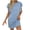 #106 Sky Blue Dress, variant on Staron Clearance Summer Dresses for Women 2025 Ruffle Sleeve Striped Dresses Party Beach Flowy Tunic Crew Neck A-Line Midi Dress Sky Blue L