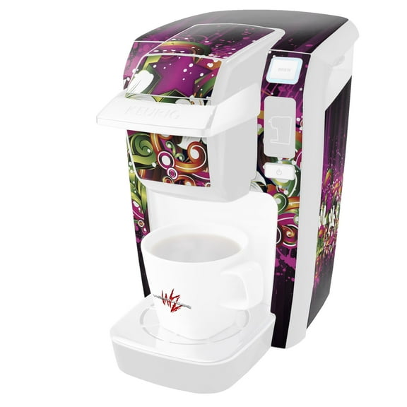 Grungy Flower Bouquet - Decal Style Vinyl Skin fits Keurig K10 / K15 Mini Plus Coffee Makers (KEURIG NOT INCLUDED)
