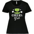 thumbnail image 3 of Inktastic St Patricks Day Cheers Yall with Shamrocks Women's Plus Size T-Shirt, 3 of 5