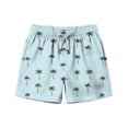 thumbnail image 1 of Zpanxa Kids Shorts Polyester Spandex Print Pattern with Drawstring Elastic Waistband Casual Swim Trunks 6-7 Years, 1 of 7