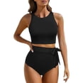 thumbnail image 2 of Fznquz Bikinis Sets for Women High Waisted Side Tie Swimsuits Modest Beach 2026 Swim Suits M, 2 of 9