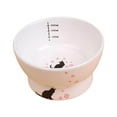 thumbnail image 3 of Raised Cat Food Bowl Non Slip Pet Bowls Drinking Ceramic    Size Chart:, 3 of 9