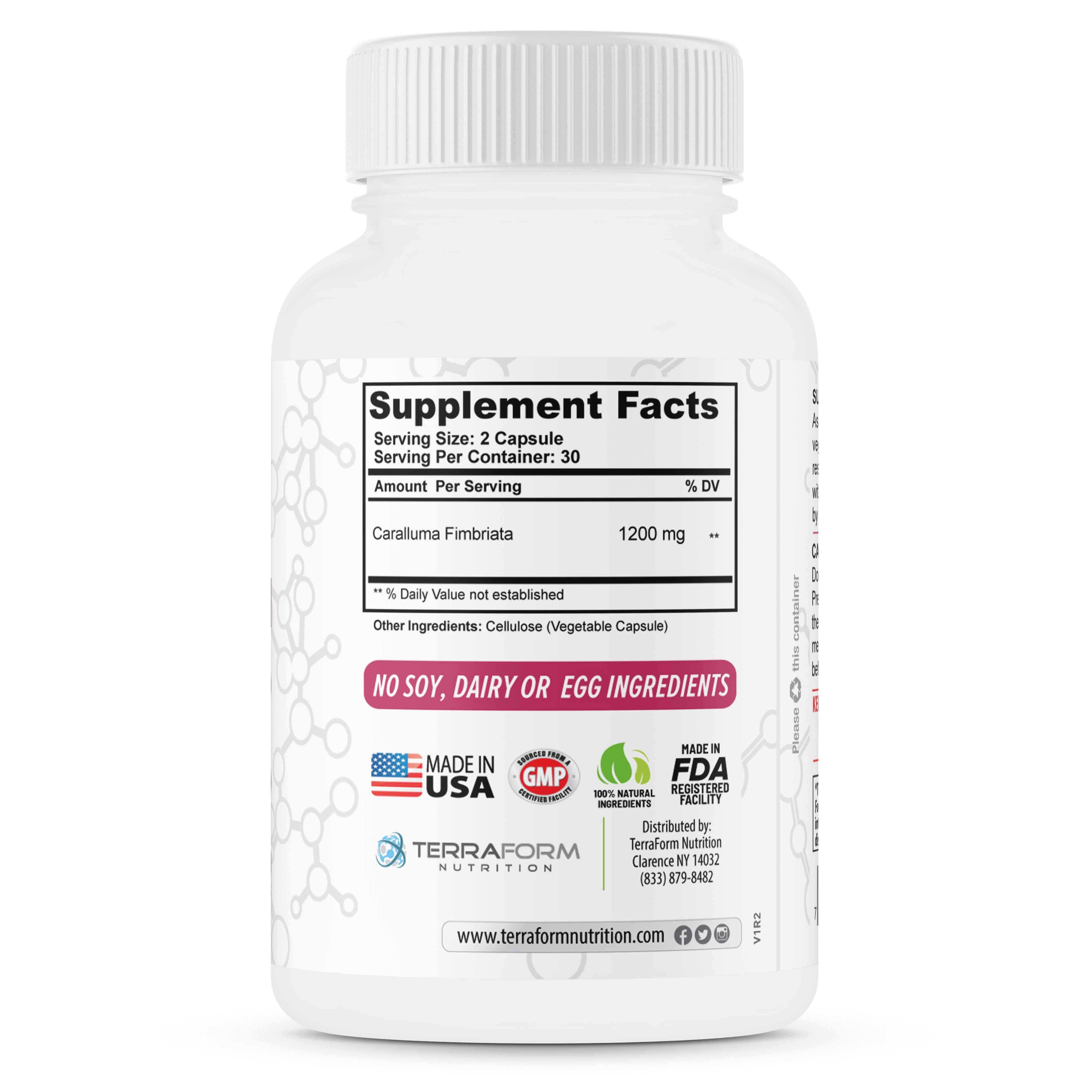 Caralluma Fimbriata - 100% Pure - Max Strength Weight Loss Supplement - 1200mg Serving – 3 Pack - Natural Appetite Suppressant for Women & Men - Metabolism Booster - Made in USA - 3 Month Supply