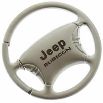 jeep rubicon silver steering wheel key chain