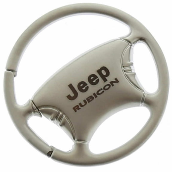 jeep rubicon silver steering wheel key chain