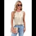thumbnail image 2 of Camiseta de Tirantes de Satén de Seda para Mujer, Atuendo Informal de Verano 2025, Camisa Elegante Sin Mangas para el Trabajo, Color Cremoso, Talla XXL, 2 of 9