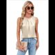 thumbnail image 2 of Camiseta Sin Mangas de Satén de Seda para Mujer, Atuendo Informal de Verano 2025, Camisa Elegante de Trabajo Sin Mangas, Color Crema, Talla M, 2 of 9