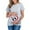 Gray, variant on KIHOUT Maternity Clothes for Women Ladies Fashion Solid Color Print Short Sleeve Pregnant Ladies Casual Clothe Top