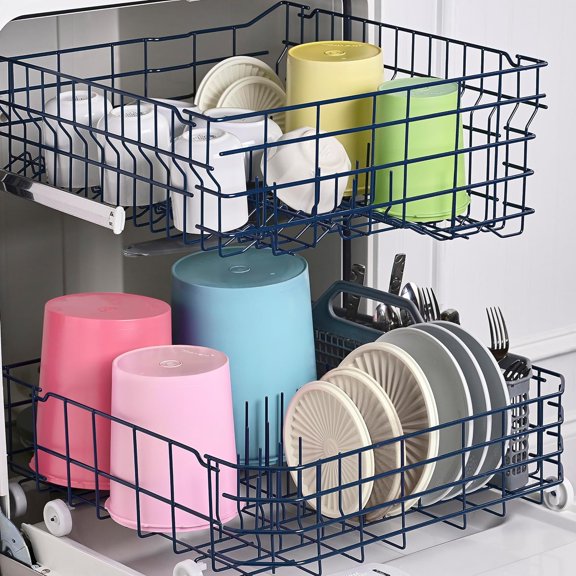 Heritage 10 Piece Nested Canister Set with Vintage Colors, Dishwasher Safe and