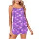 thumbnail image 2 of Puntoco Conjuntos de pijama cómodos para mujer Camisola de mujer Pantalones cortos de manga corta Conjunto de pijama para el hogar transpirable y cómodo, 2 of 4