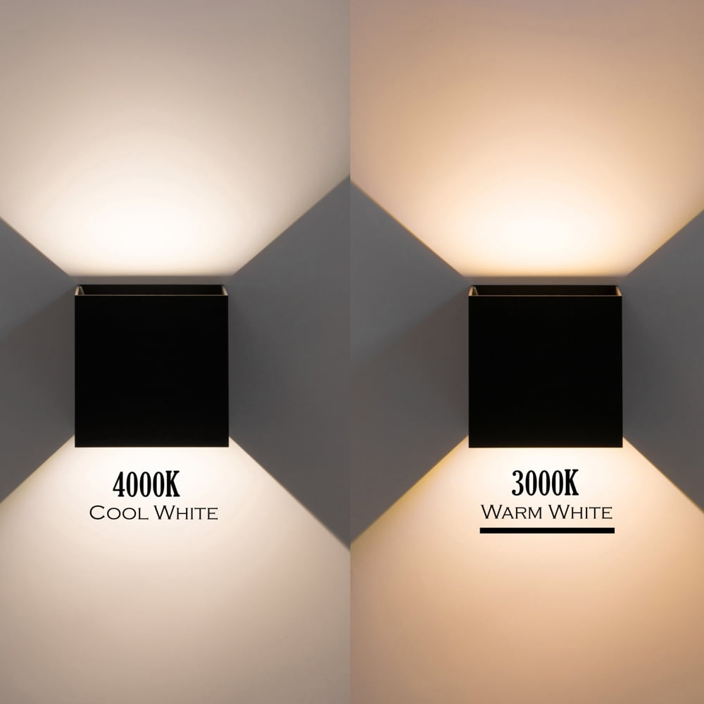Modern Wall Sconce LED Waterproof Wall Lamp Aluminum with Adjustable Beam 10-Watt 3000K Warm White Indoor Outdoor for Bathroom Bedroom