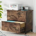 thumbnail image 2 of Tribesigns Lateral File Cabinet with 2 Drawers for A4, Letter Size, Printer Stand for Home Office, Rustic Brown, 2 of 9