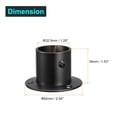 thumbnail image 2 of Unique Bargains Pole Sockets Flange Rod Holder Bracket Support Black 1.28" 8Pcs, 2 of 6