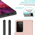 thumbnail image 6 of CoverON For Samsung Galaxy S21 Ultra 5G Wallet Case, RFID Blocking Vegan Leather 6x Card Slot Holder Cover Flip Folio Phone Pouch, Rose Gold, 6 of 7