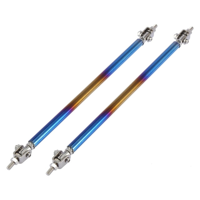 Unique Bargains 2pcs 11'-13' Car Adjustable Front Bumper Lip Splitter Strut Tie Rod Bar Universal Multicolor Aluminum Alloy