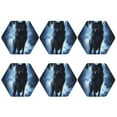 thumbnail image 2 of Balery 6 Pcs Night Scene Of Wolvesleather Coasters Set, Drink Table Cup Coasters For Living Room Kitchen Coffee Decor, 2 of 9