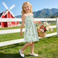 thumbnail image 6 of Ttyddzy Woman' Casual-Dresses Sleeveless Camisole A-Line Dress for 2Y-7-8Y，The Leaves Are Green, 6 of 8