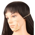 thumbnail image 2 of Sunsoul by Touchstone Indian Bollywood Desire Innovative Style Studded Diamon Look Faux Pearls Designer Bridal Jewelry Nath (Nose Accessory) In Gold Tone For Women., 2 of 3