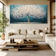 thumbnail image 6 of Large White Trees of Life Canvas Wall Art, Creative Trees Decor Painting Canvas Print for Living Room, Bedroom, Office Decorations, Gifts for Men, 6 of 7