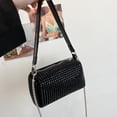 thumbnail image 4 of Bolso de noche cruzado con diamantes de imitación, bolso de mano con asa superior de cristal a la moda, bolso de mano ostentoso para fiesta de cóctel y Club para mujer, 4 of 5