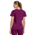 thumbnail image 2 of Motion By Barco MOT001 Women's Jill Three Pocket V-Neck Princess Seam Scrub Top Wine XL, 2 of 2