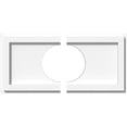 thumbnail image 1 of Ekena Millwork CMP16X8RE2-05000 5 in. ID x 5.5 in. Rectangle Architectural Grade PVC Contemporary Ceiling Medallion - 2 Piece, 1 of 4