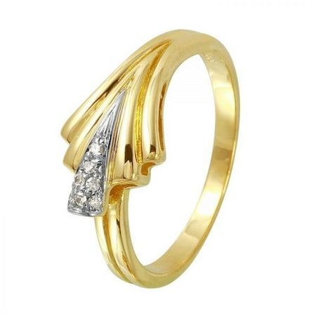 Foreli 0.07CTW Diamond 18k Yellow Gold Ring