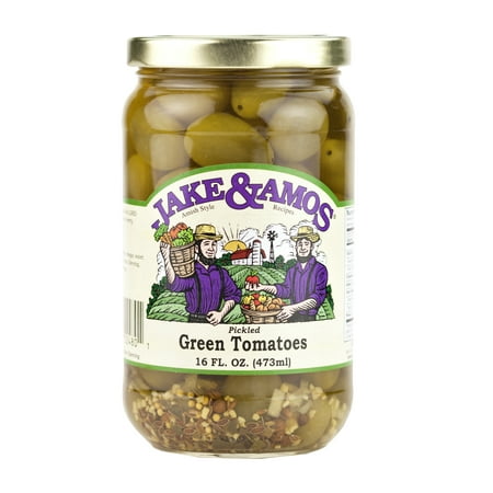Jake & Amos Pickled Green Tomatoes 16 oz. Jar (2