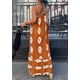 thumbnail image 2 of Vestido PRETTYGARDEN Maxi de un Hombro Rojo Ladrillo Floral XXL, 2 of 8