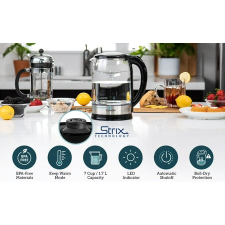 Cosori - Original 1.7L Digital Glass Electric Kettle - Black