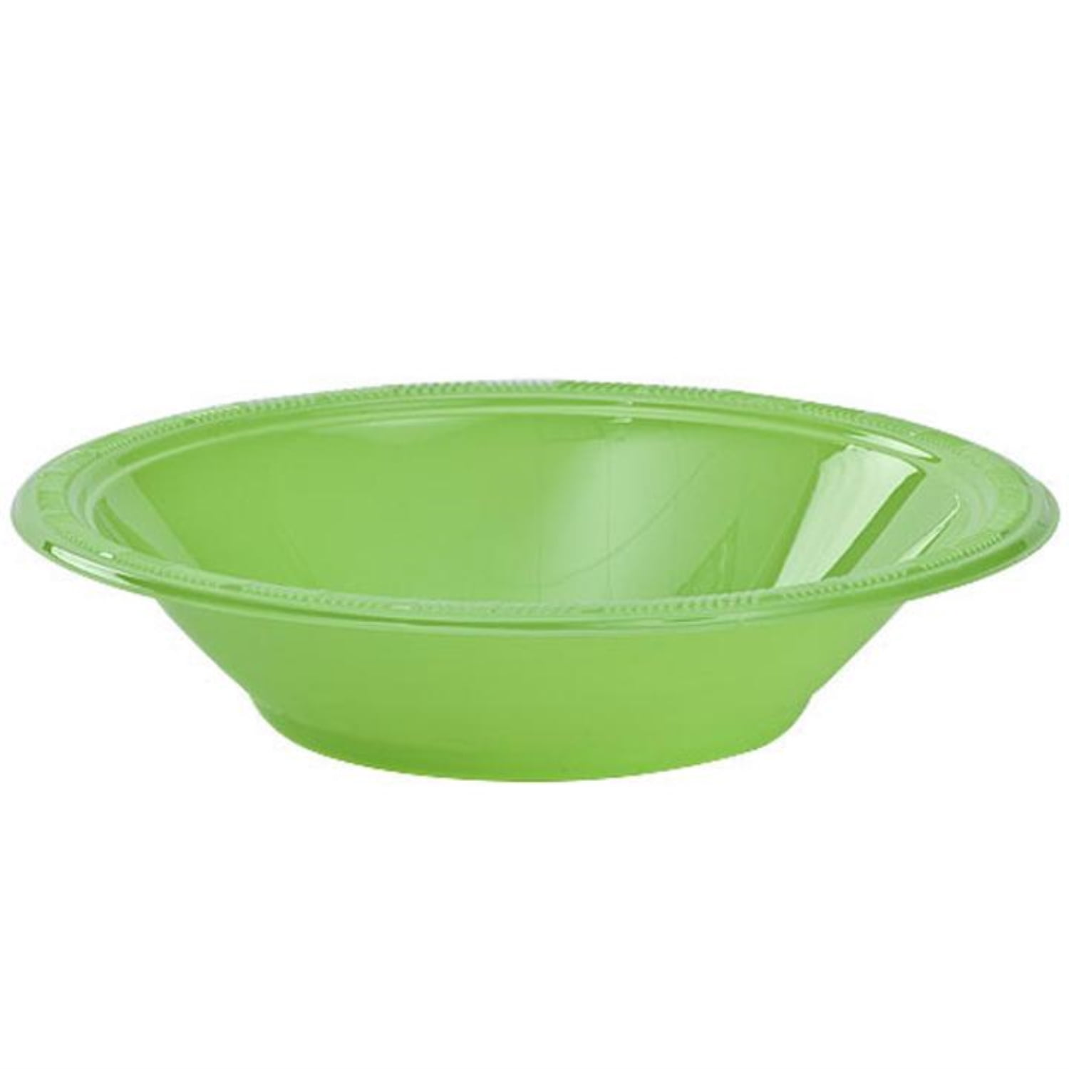 Exquisite Disposable Plastic Bowls 40 Piece Party Pack Plastic Soup Bowls, 12 oz, Lime Green