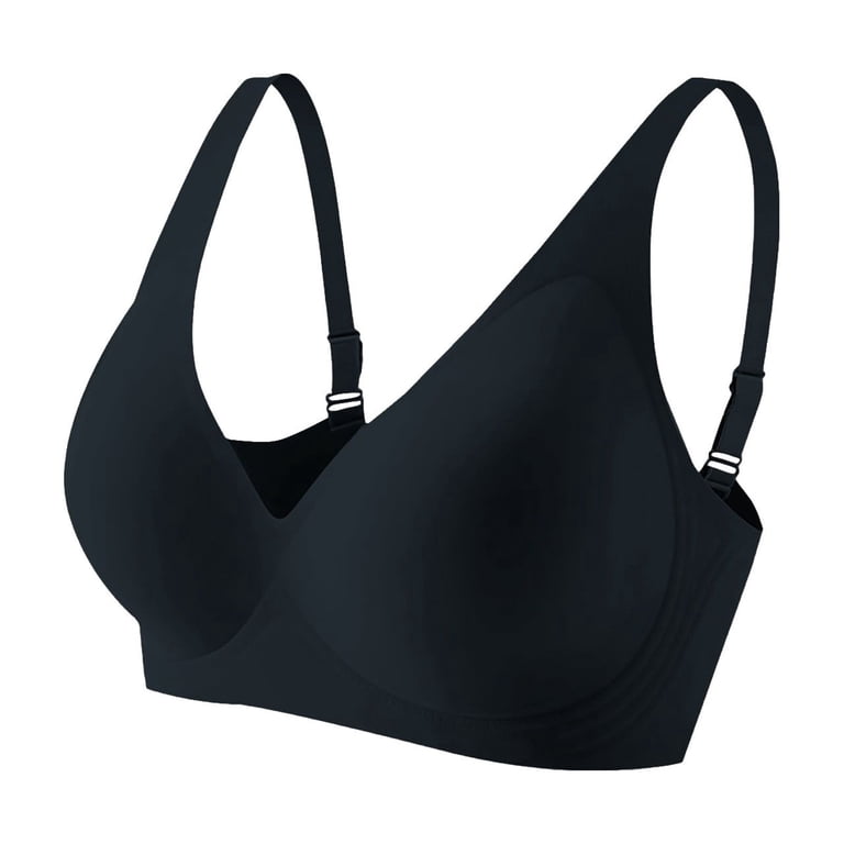 Womens Jelly Bra Wireless Push Up Support Full Coverage No Underwire ...