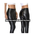 thumbnail image 2 of MISS MOLY Faux Leather Leggings Pants for Women High Waisted Elasstic Shaping Hip Stretchy Push Up Tights, 2 of 6