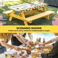 thumbnail image 6 of Sunflowers Dog Table Cloths for 8 Foot Rectangle Tables, Spring Watercolor Floral Stars Colorful Plaid Patio Waterproof Elastic Fitted Tablecloths, Washable Rectangular Table Cover for Camping, 6 of 8