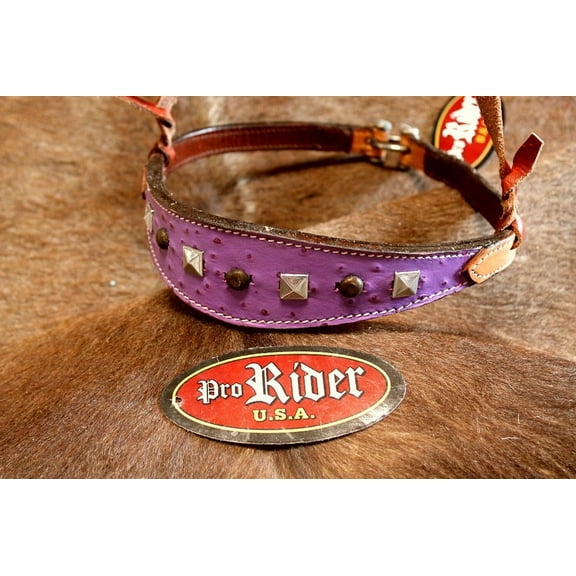 Horse Show Bridle Western Leather Barrel Racing Tack Rodeo Noseband  9962