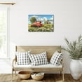 thumbnail image 5 of Farmhouse Wall Art, Rustic Barn Canvas Old Truck Pictures for Living Room Wall Decor, Vintage Country Floral Windmill Painting Prints, Framed Western Spring Poster for Bedroom Artwork 12x18 Inches, 5 of 6