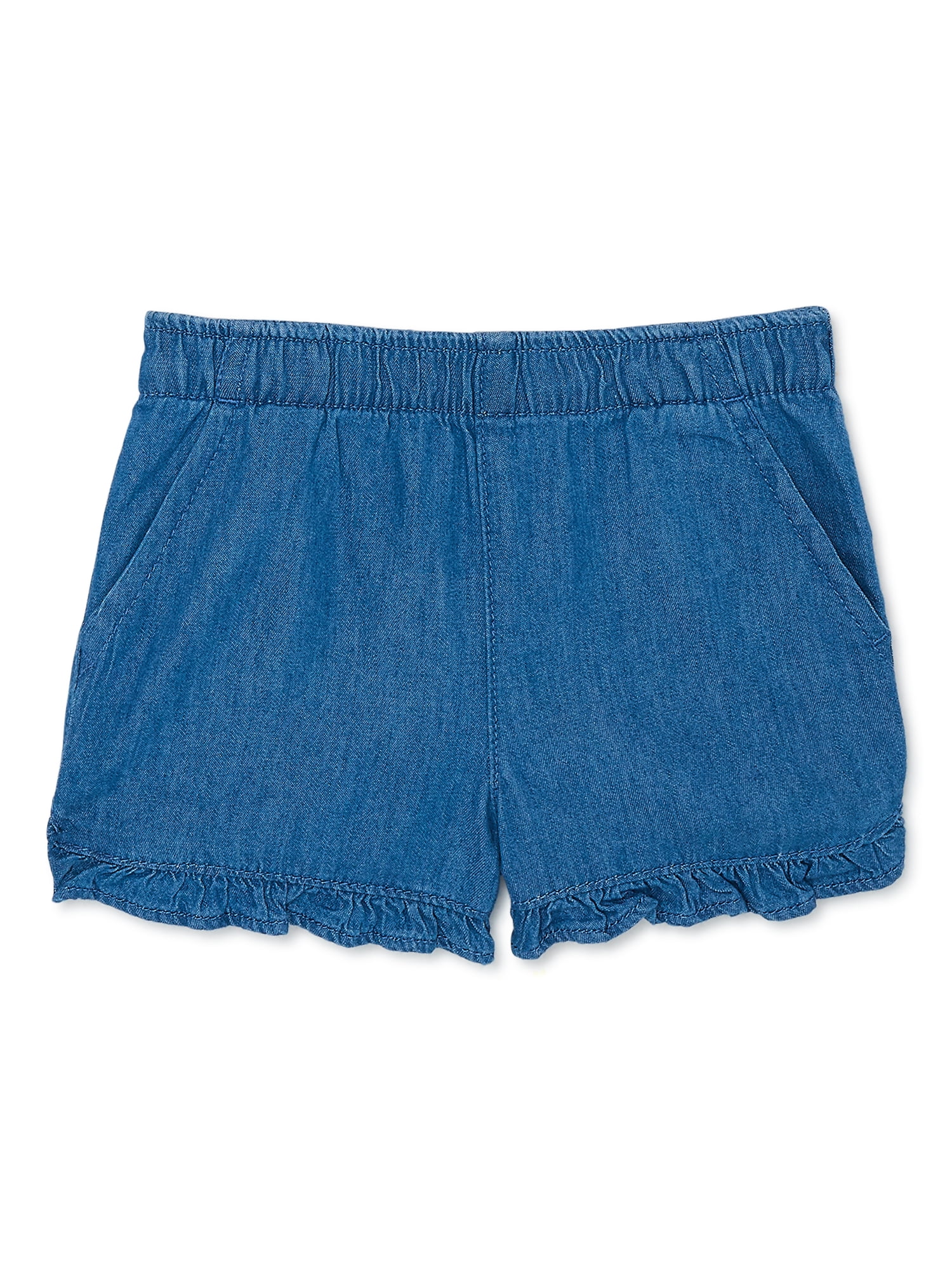Garanimals Baby Girls Ruffle Denim Shorts, Sizes 0-24 Months