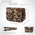 thumbnail image 7 of TSOVTHRID Vintage Brown Cow Print Small Crossbody Bag for Women, Crossover Shoulder Bag, Crossbody Travel Purse, Cell Phone Leather Handbag for Daily Use, 7 of 7